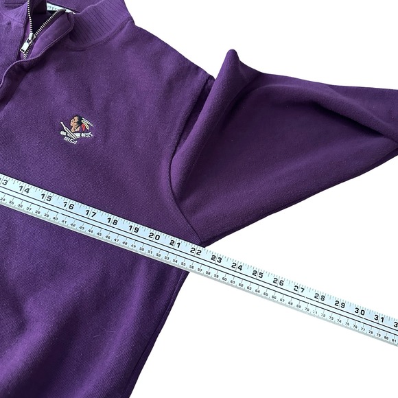 Cutter & Buck Mens Purple Pullover 1/4 Zip Sweater Philadelphia Cricket Club M - Picture 8 of 10